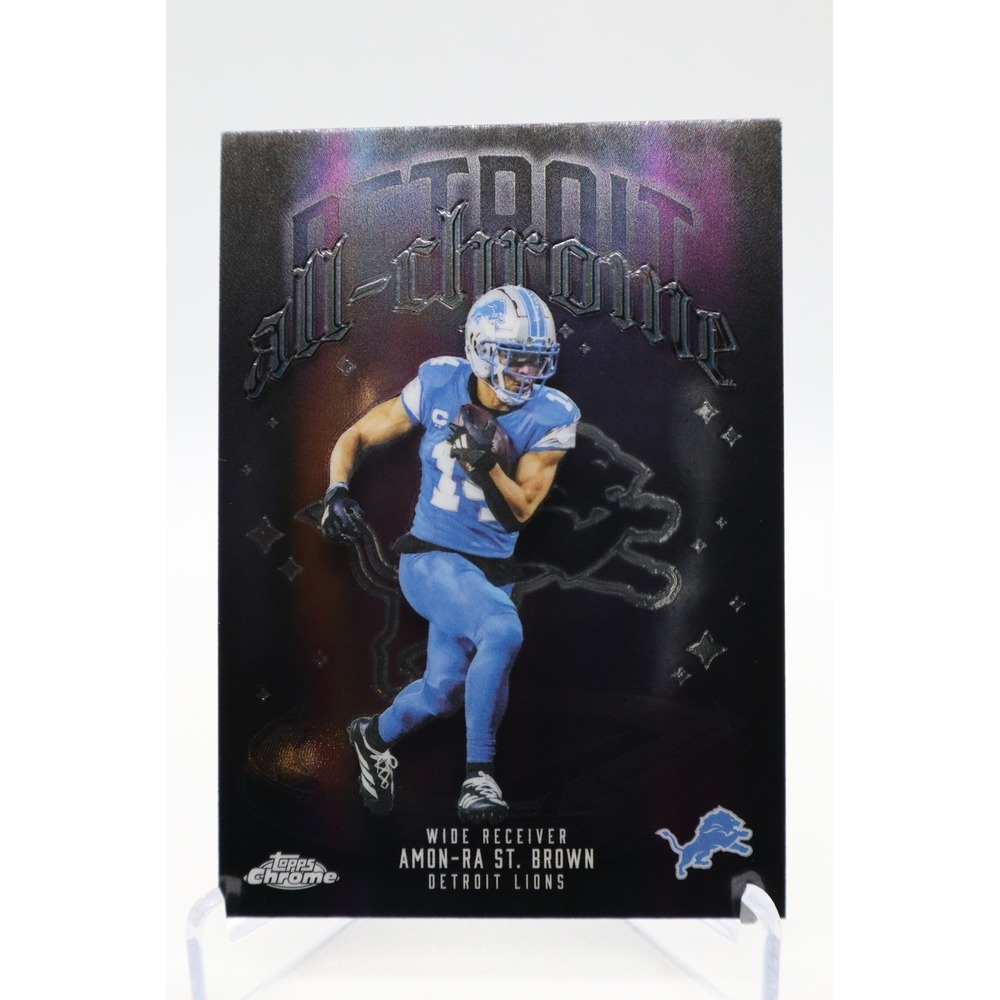 2025 Topps Chrome Insert All-Chrome Team ACT-7 Amon-Ra St. Brown Lions